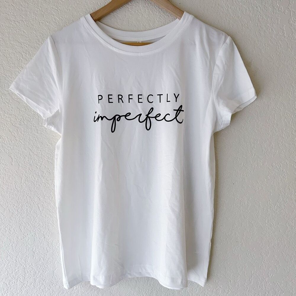 Perfectly Imperfect White Tshirt Size L